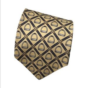 Gucci by Paolo Gucci Equestrian pattern Italian Silk tie RUC